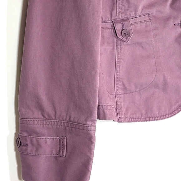 Ann Taylor LOFT 100% Cotton Dusty Lillac Blazer Size 6 - Picture 3 of 10